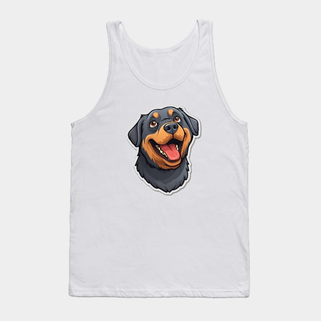 Adorable Rottie - Cute Rottweiler Artwork Tank Top by InTrendSick